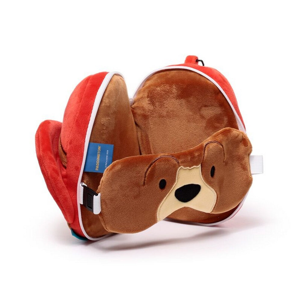 Puckator Relaxeazzz Paddington Bear Travel Pillow & Eye Mask Set – Soft Comfortable Sleep Aid for Kids & Adults