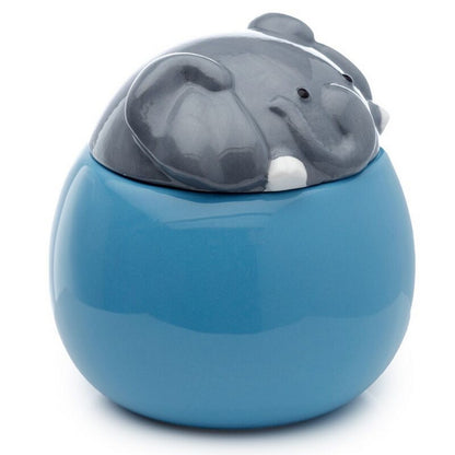 Puckator Adoramals Elephant Peeping Lid Ceramic Mug – Cute Animal Design with Lid for Hot Beverages