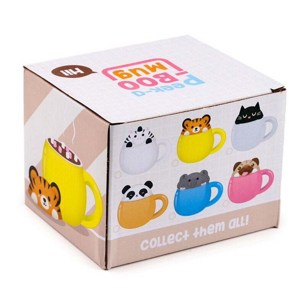 Puckator Feline Fine Black Cat Peeping Lid Ceramic Mug – Cute Cat Design with Lid for Hot Beverages