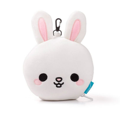 Puckator Relaxeazzz Adoramals Frances the Rabbit Plush Travel Pillow & Eye Mask Set – Soft Comfortable Sleep Aid for Kids & Adults