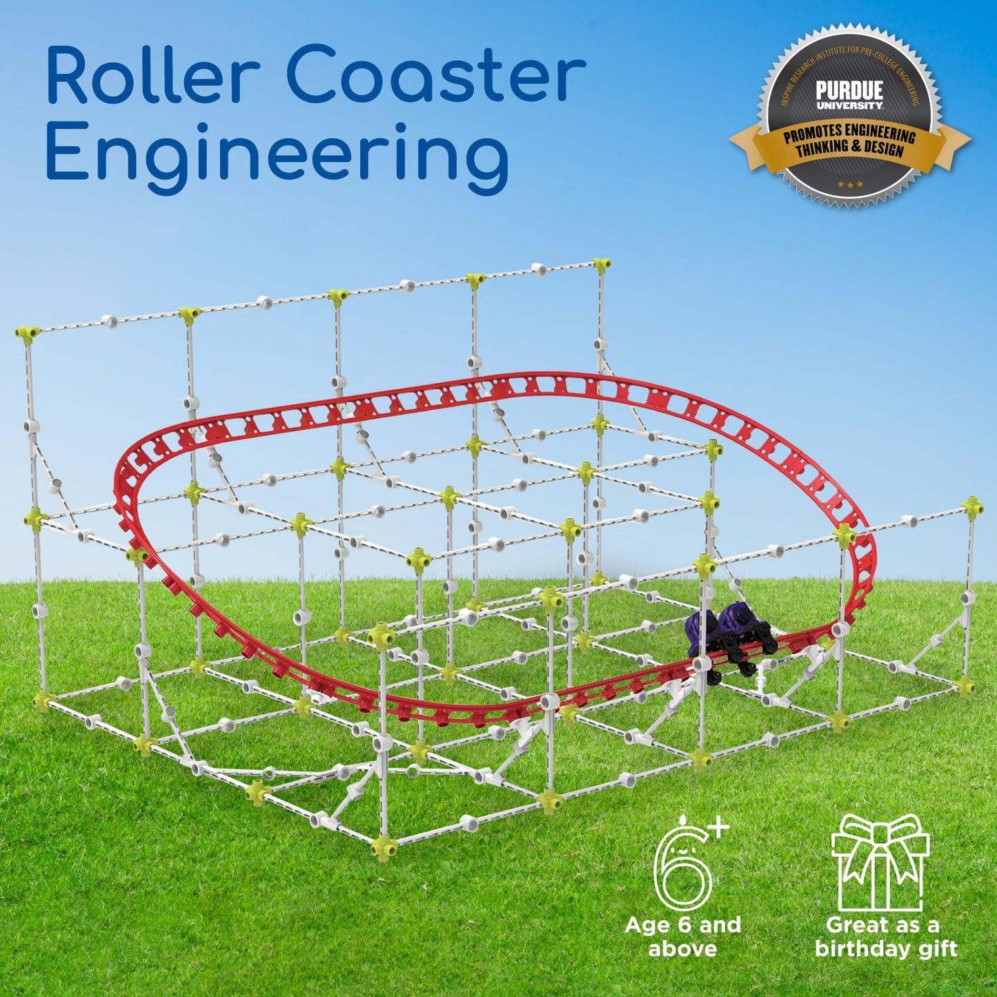 Thames & Kosmos Roller Coaster Engineering STEM Kit | Design, Build, Experiment w/ Working Roller Coaster Models | Explore Physics, Forces, Motion, Energy, Velocity & More | Solve Building Challenges