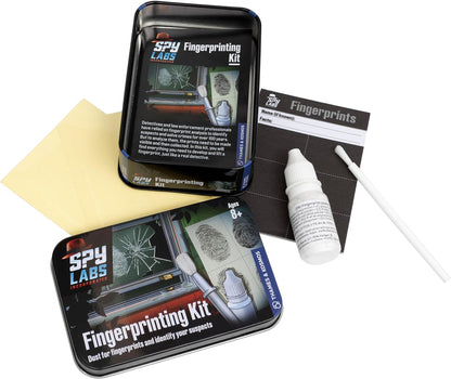 Thames & Kosmos Spy Labs Inc: Fingerprinting Kit Identify, Collect, Analyze Fingerprint Evidence | Essential Tools and Tricks of The Trade from The Detective Gear Experts for Young Investigators