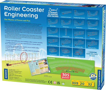 Thames & Kosmos Roller Coaster Engineering STEM Kit | Design, Build, Experiment w/ Working Roller Coaster Models | Explore Physics, Forces, Motion, Energy, Velocity & More | Solve Building Challenges