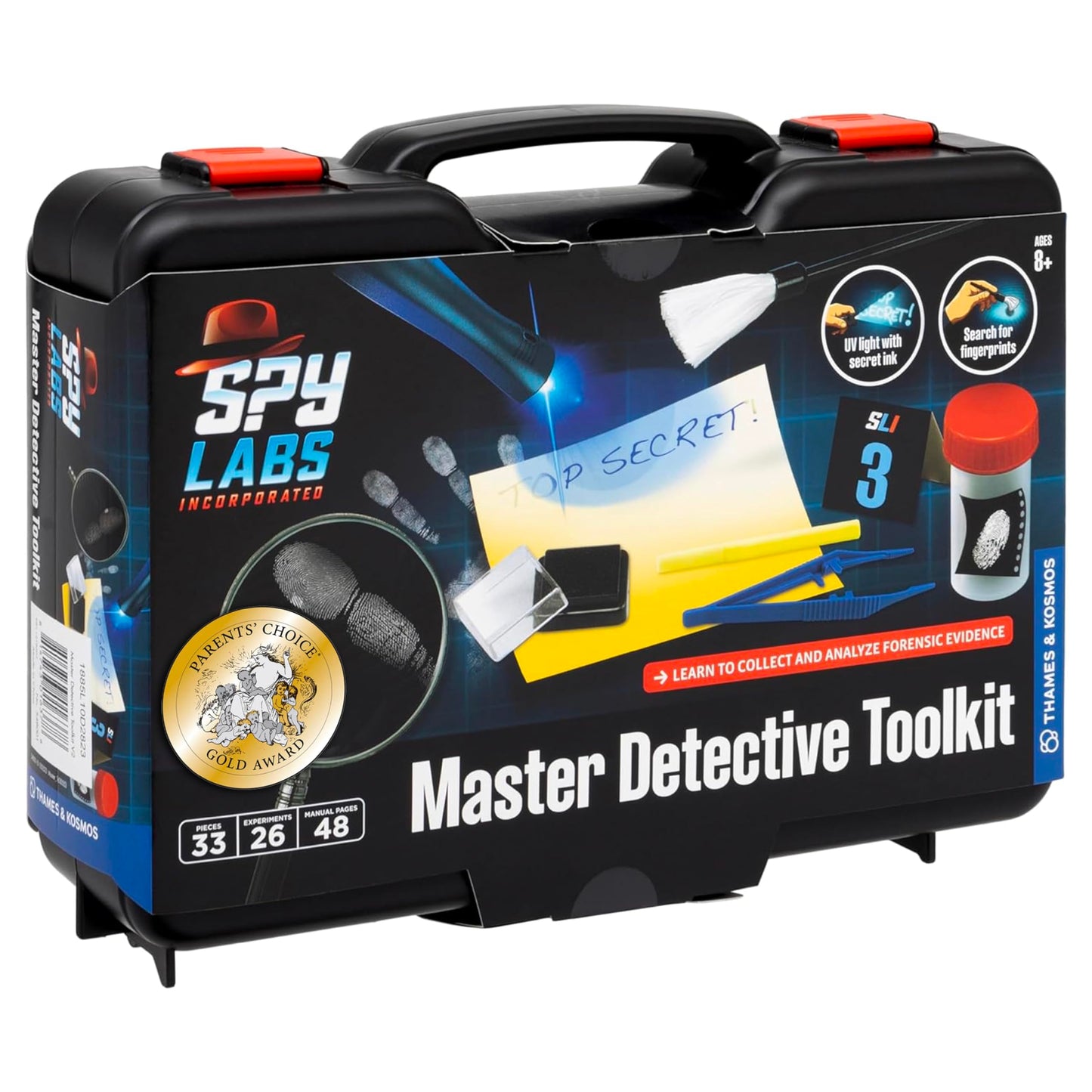 Spy Labs Master Detective Toolkit V2 | Forensic Science Kit | Gather & Document Evidence, Play | Fingerprints, Footprints, Tire Tracks | 32-Page Experiment Storybook