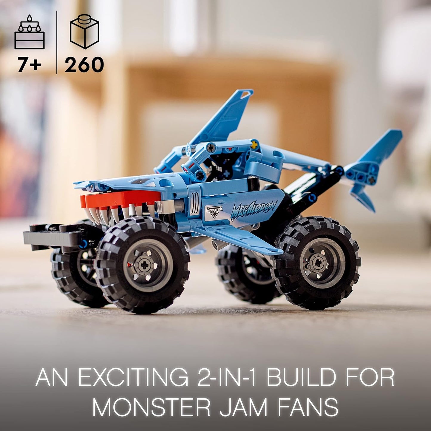 LEGO Technic Monster Jam Megalodon 42134 Building Blocks Toy Car Set; Toys for Boys, Girls, and Kids (260 Pieces)