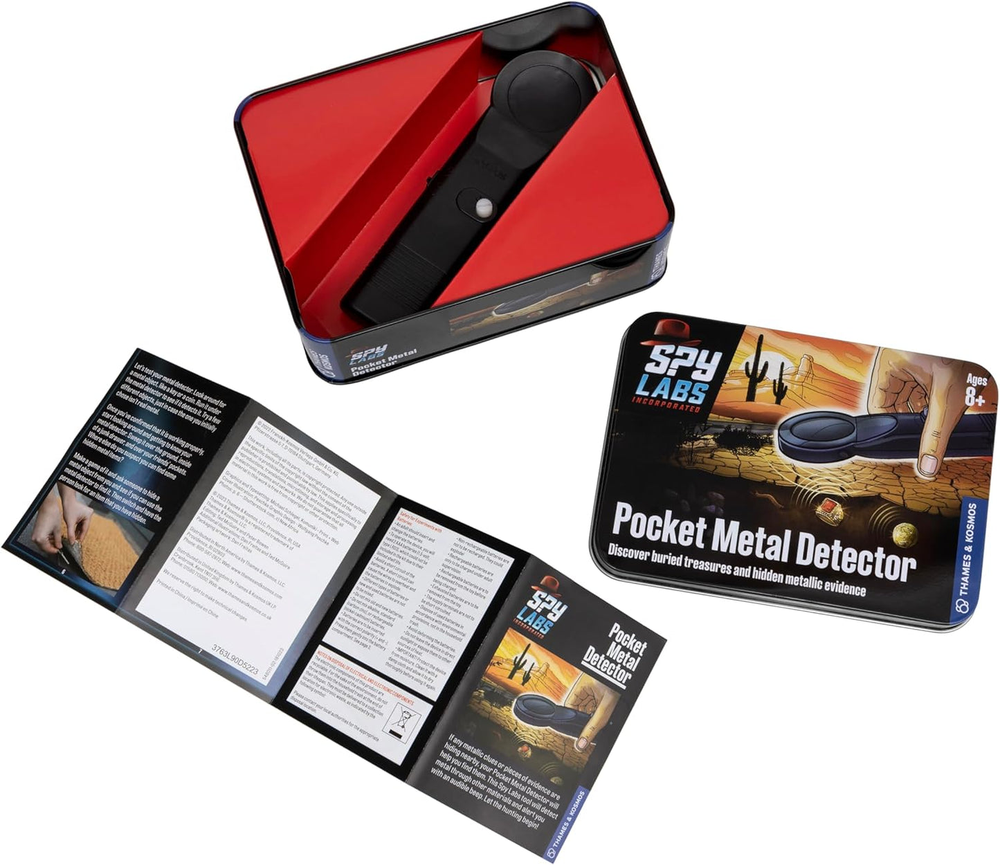 Thames & Kosmos Spy Labs Pocket Metal Detector : Educational Exploration Tool to Detect Metal Objects and Portable Spy Gadget for Kids