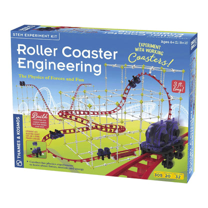 Thames & Kosmos Roller Coaster Engineering STEM Kit | Design, Build, Experiment w/ Working Roller Coaster Models | Explore Physics, Forces, Motion, Energy, Velocity & More | Solve Building Challenges