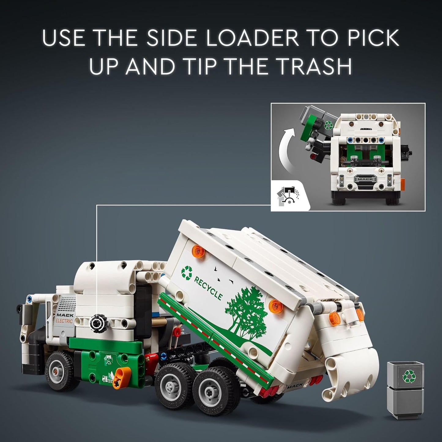 LEGO Technic Mack LR Electric Garbage Truck Toy, Buildable Kids Truck for Pretend Play, Great Gift for Boys, Girls and Kids Ages 8 and Up who Love Recycling Truck Toys and Vehicles, 42167