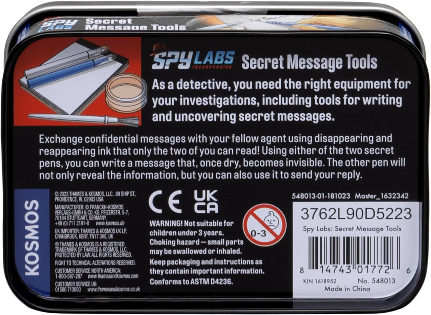 Thames & Kosmos Spy Labs Inc: Secret Message Tools Exchange Confidential Info w/Secret Pens | Essential Tools & Tricks of The Trade from The Detective Gear Experts for Young Investigators Medium