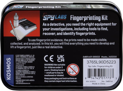 Thames & Kosmos Spy Labs Inc: Fingerprinting Kit Identify, Collect, Analyze Fingerprint Evidence | Essential Tools and Tricks of The Trade from The Detective Gear Experts for Young Investigators