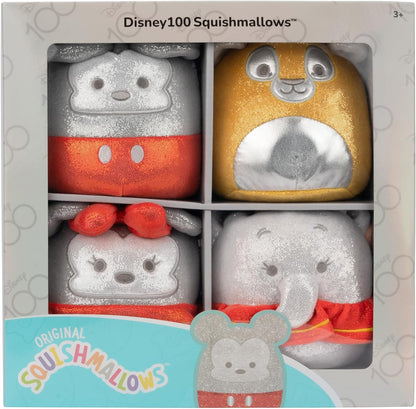 Squishmallows 5" D100 4-pc Box Set - Winnie the Pooh, Tinker Bell, Simba, Dumbo