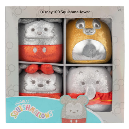 Squishmallows 5" D100 4-pc Box Set - Winnie the Pooh, Tinker Bell, Simba, Dumbo