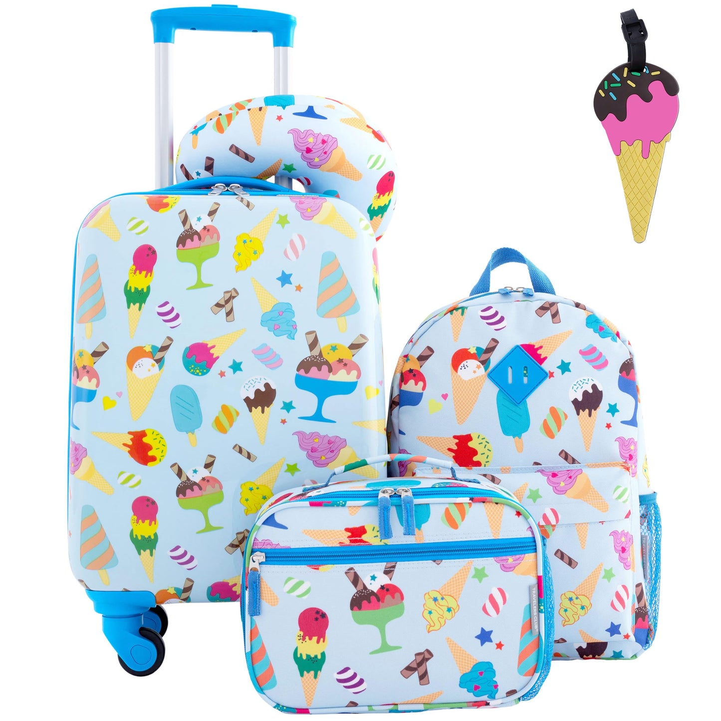 Travelers Club Unisex Kid's 5 Piece Luggage Travel Set