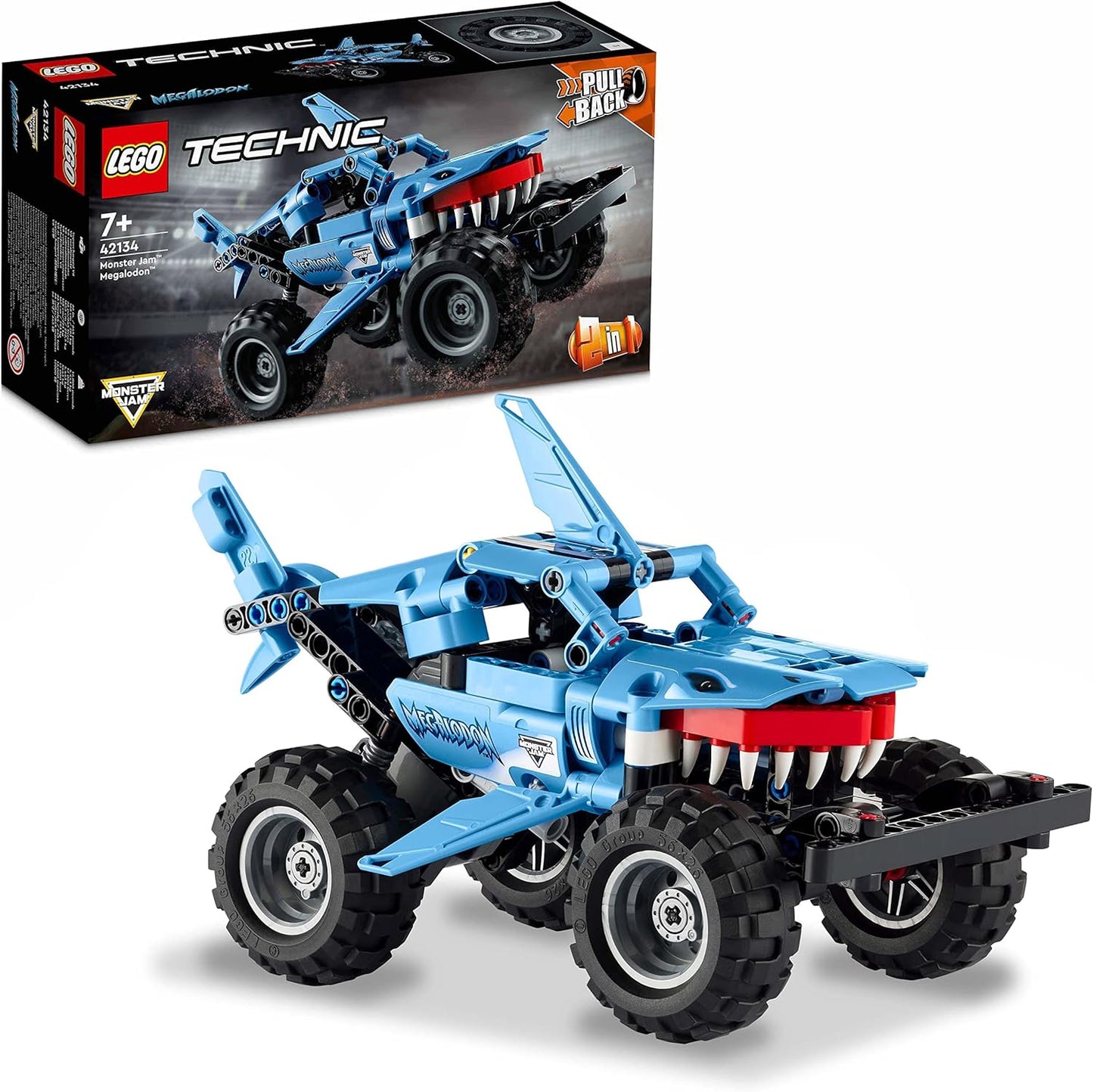 LEGO Technic Monster Jam Megalodon 42134 Building Blocks Toy Car Set; Toys for Boys, Girls, and Kids (260 Pieces)