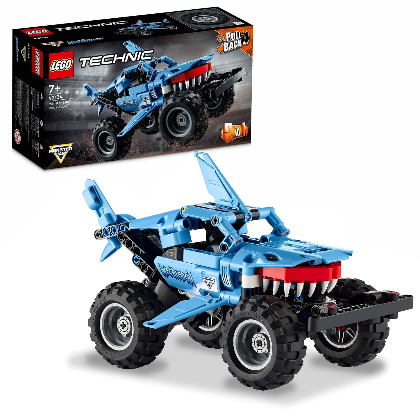 LEGO Technic Monster Jam Megalodon 42134 Building Blocks Toy Car Set; Toys for Boys, Girls, and Kids (260 Pieces)