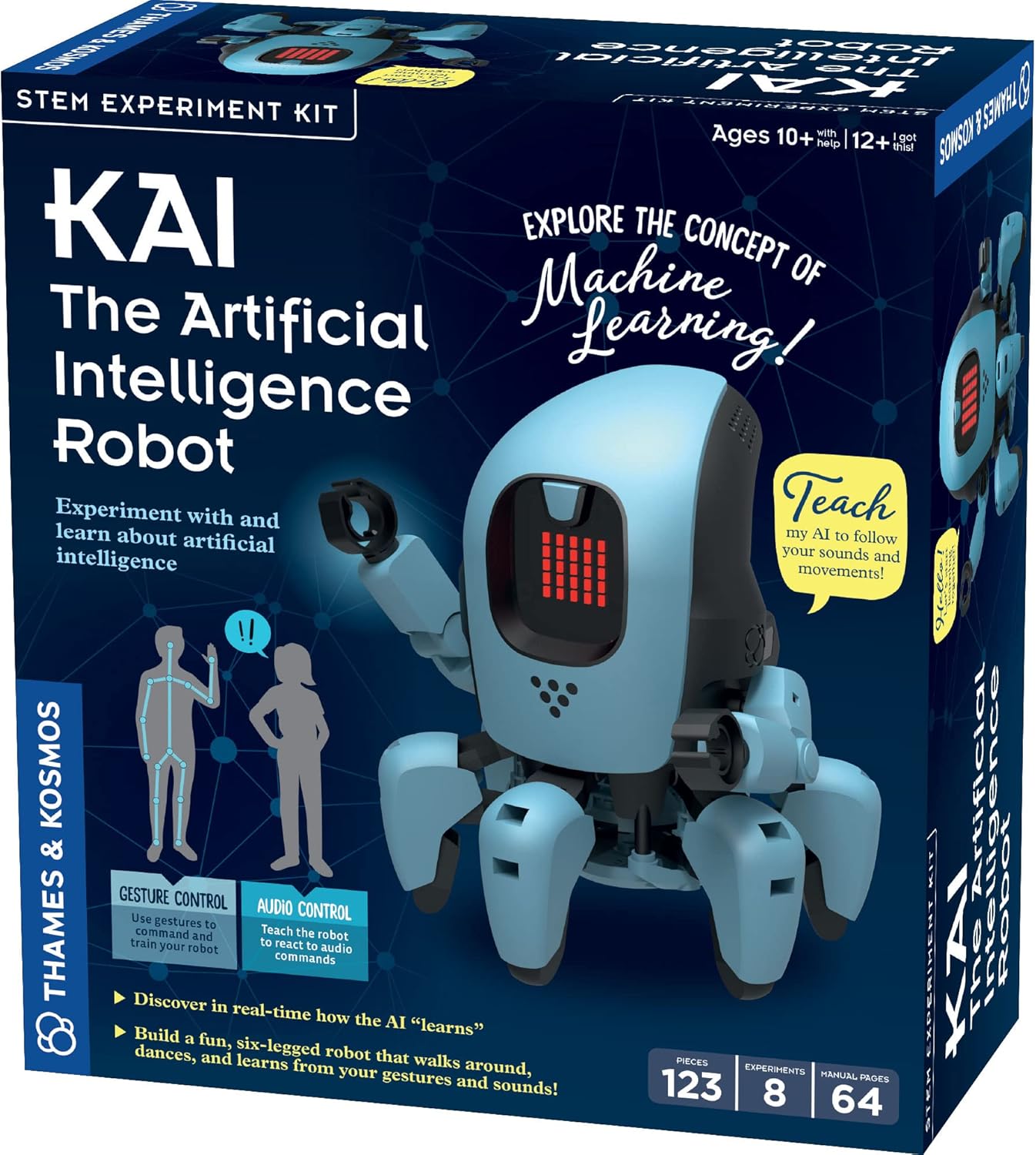 Thames & Kosmos KAI: Kosmos Artificial Intelligence Robot : Educational Robotics Toy and STEM Learning Kit for Kids to Build & Program AI Robot