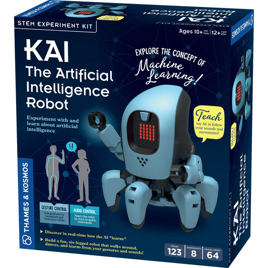 Thames & Kosmos KAI: Kosmos Artificial Intelligence Robot : Educational Robotics Toy and STEM Learning Kit for Kids to Build & Program AI Robot