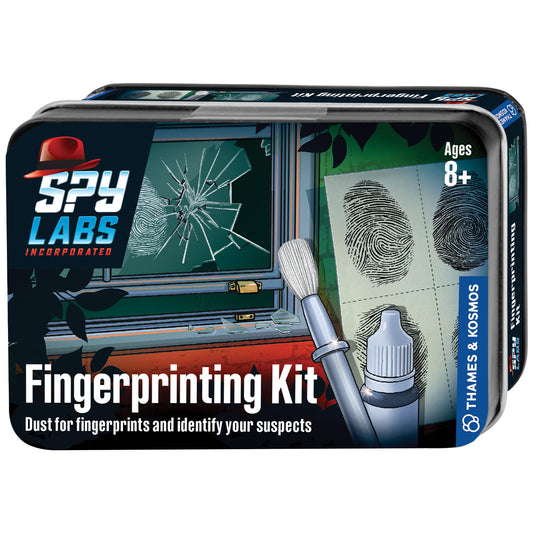 Thames & Kosmos Spy Labs Inc: Fingerprinting Kit Identify, Collect, Analyze Fingerprint Evidence | Essential Tools and Tricks of The Trade from The Detective Gear Experts for Young Investigators