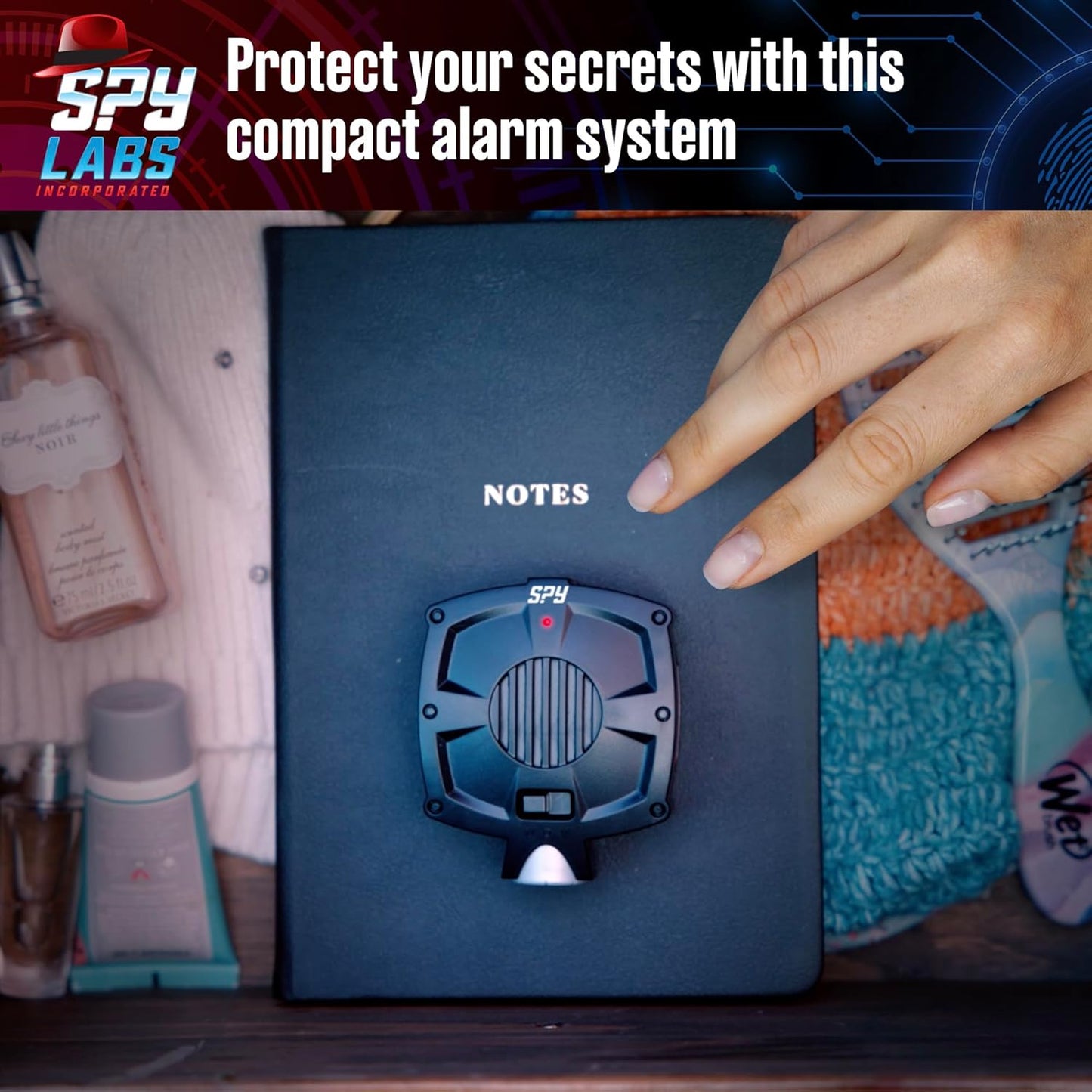 Thames & Kosmos Spy Labs Inc: Motion Detector Alarm Safeguard Valuables with Compact Alarm System | Essential Tools and Tricks of The Trade from The Detective Gear Experts for Young Investigators