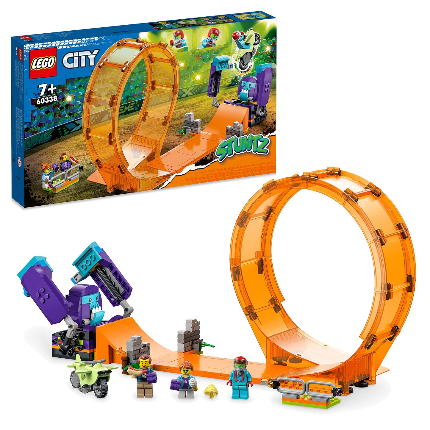 LEGO City Smashing Chimpanzee Stunt Loop 60338 Building Blocks Toy Set; Toys for Boys, Girls, and Kids (226 Pieces)