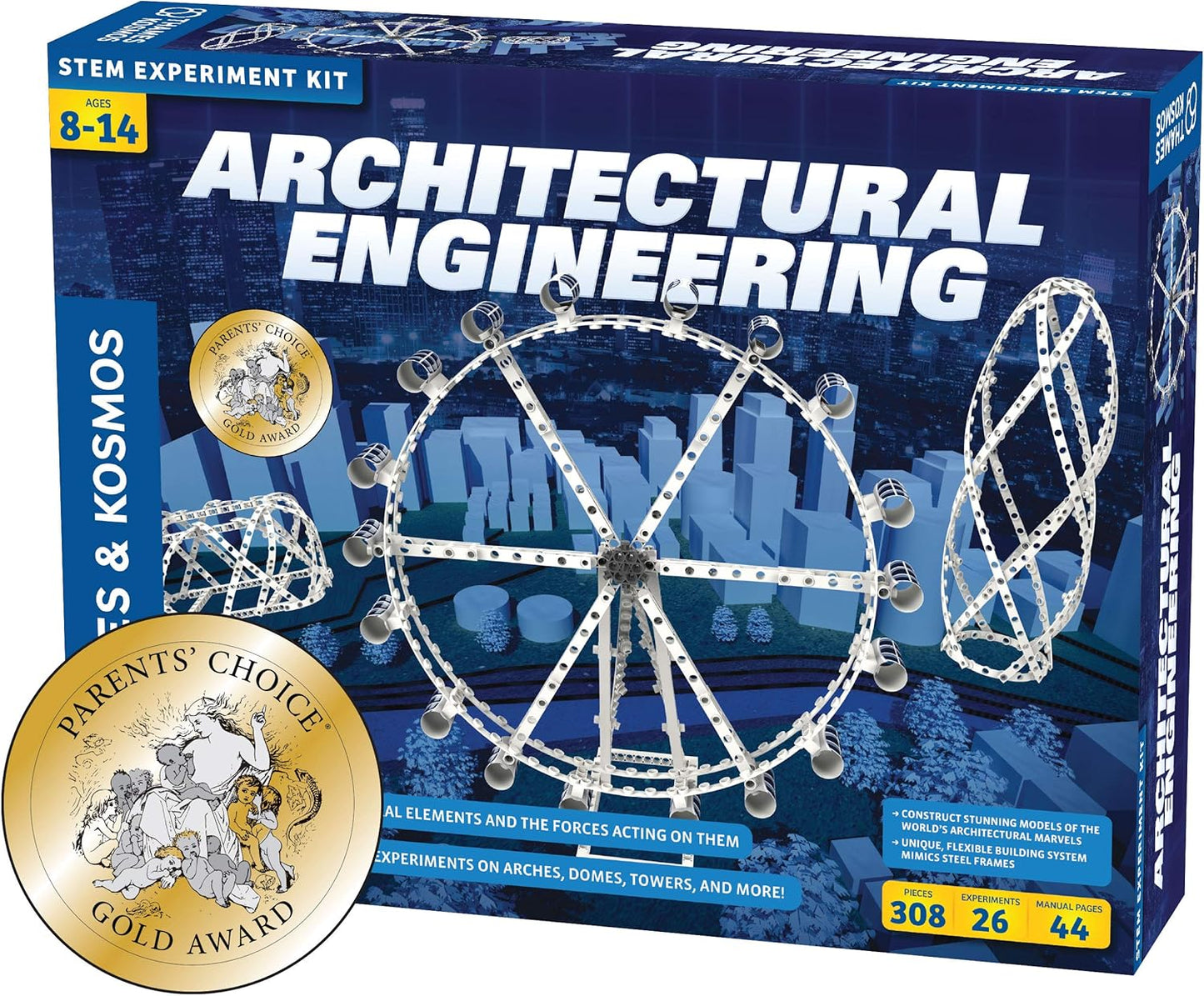 Thames & Kosmos Architectural Engineering - Educational Construction Toy and STEM Building Kit for Kids to Build & Design Structures