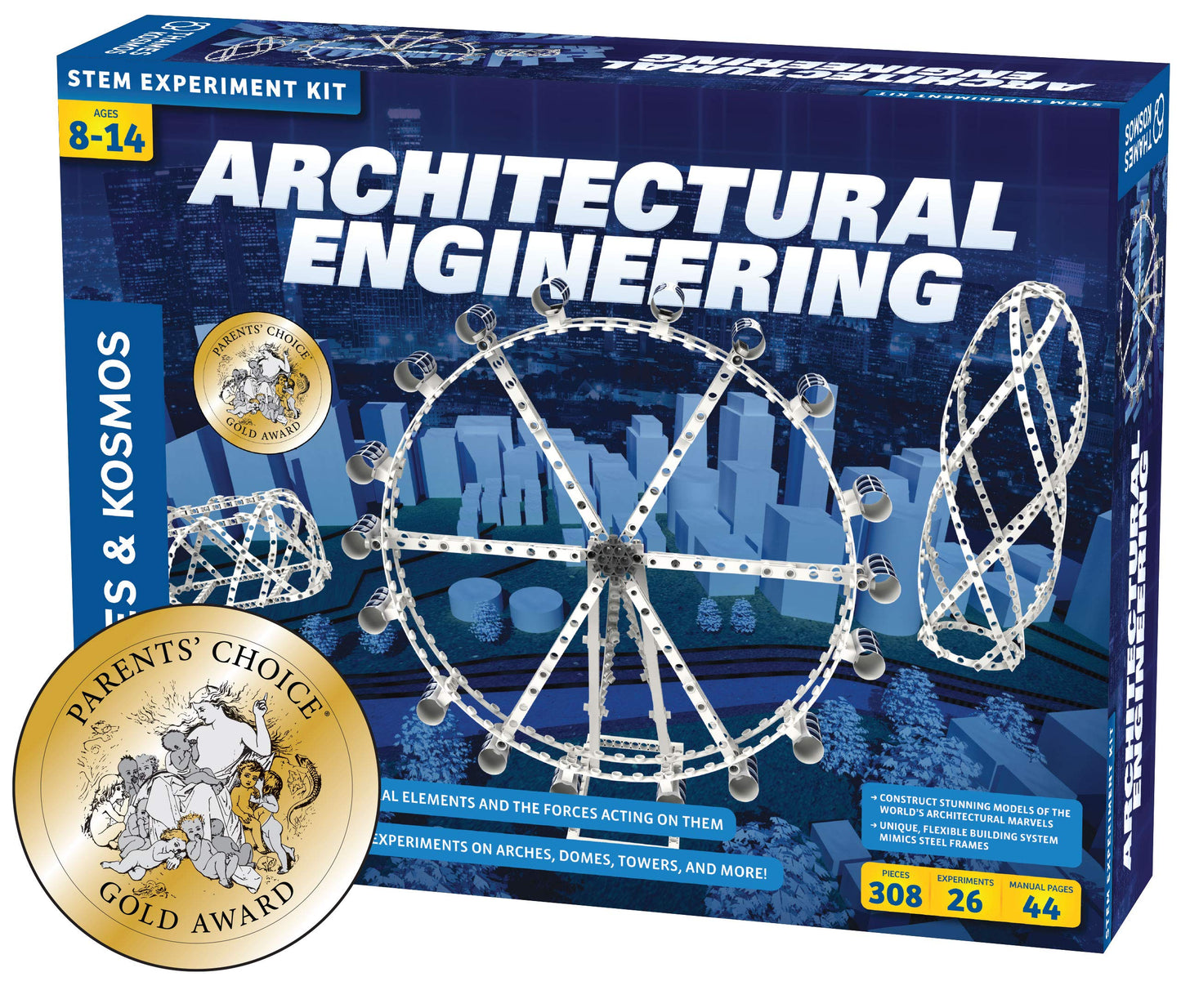 Thames & Kosmos Architectural Engineering - Educational Construction Toy and STEM Building Kit for Kids to Build & Design Structures