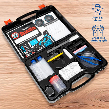 Spy Labs Master Detective Toolkit V2 | Forensic Science Kit | Gather & Document Evidence, Play | Fingerprints, Footprints, Tire Tracks | 32-Page Experiment Storybook