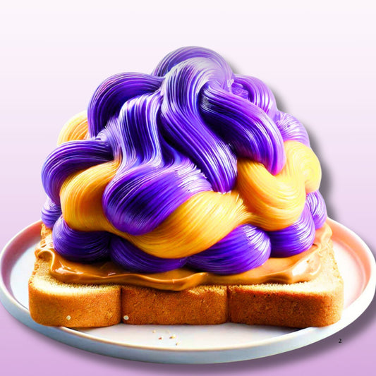 Peanut Butter & Grape Jelly Slime on Toast Activity