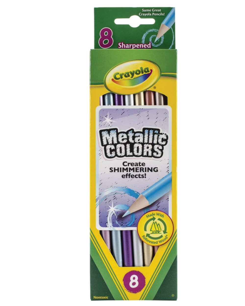 Crayola 8 Count Metallic Colored Pencils