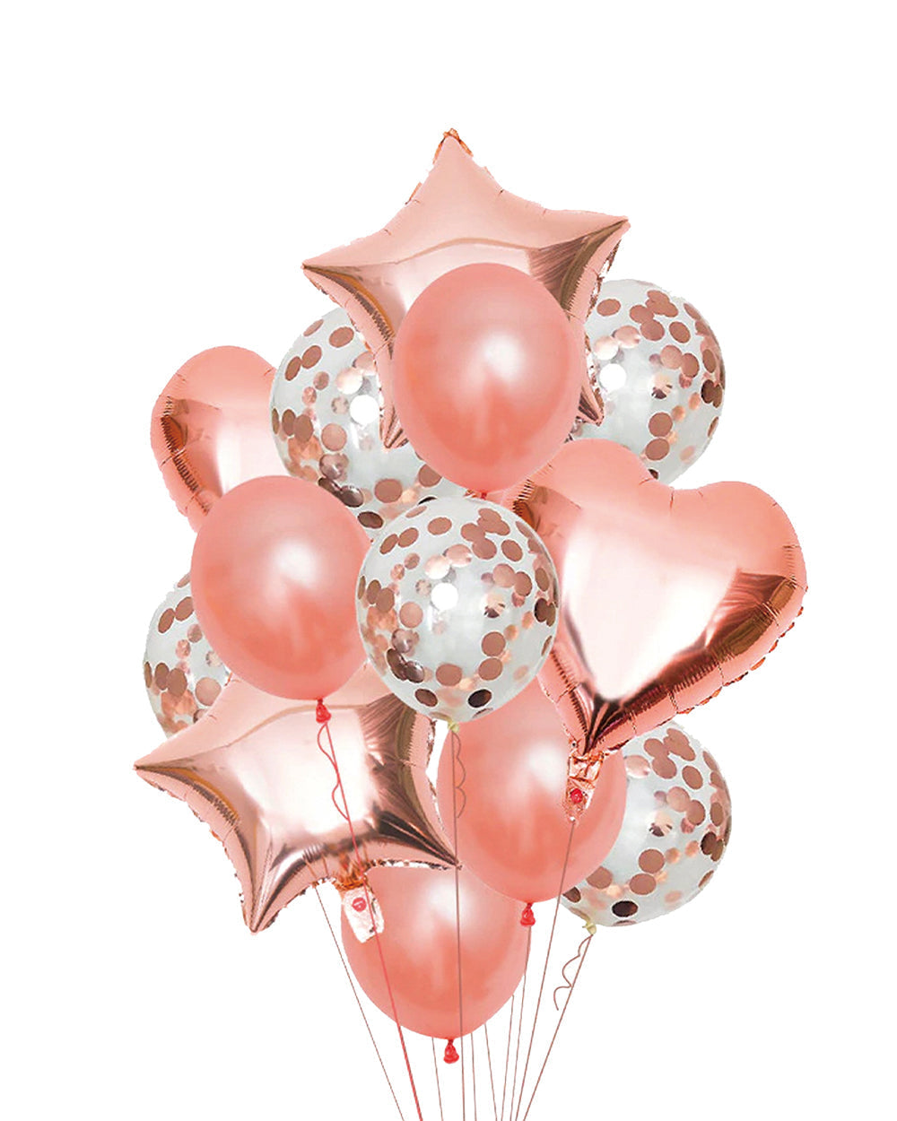 Eurowrap Balloon Display 45 x 45 cm & 22 x 22 cm Rose Gold