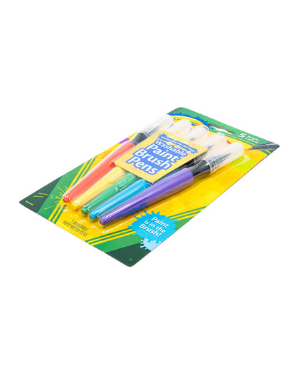 Crayola Washable No Drip Paint Brush Pens Pack of 5