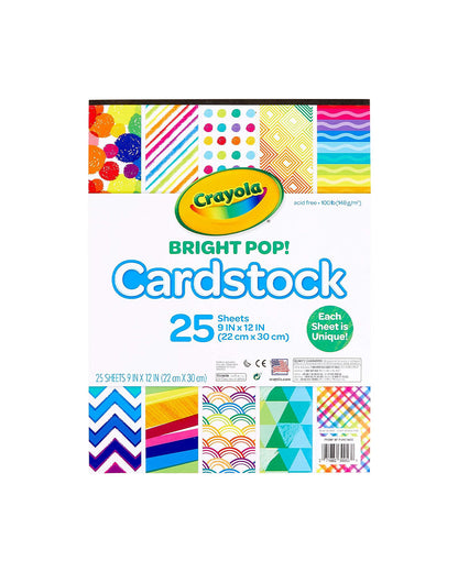 Crayola Bright Pop! Cardstock Pack of 25