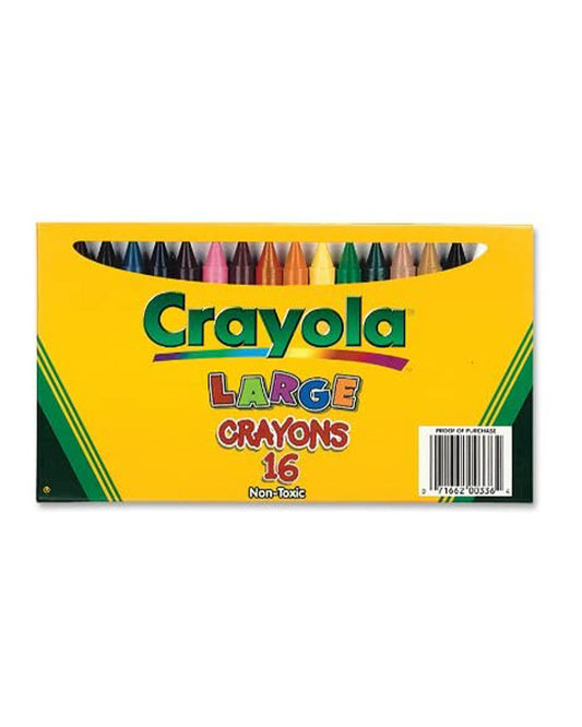 Crayola 16 Count Large Crayons Lift Lid Box