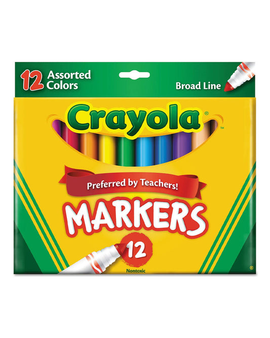 Crayola 12 Count Assorted Broad Line Markers