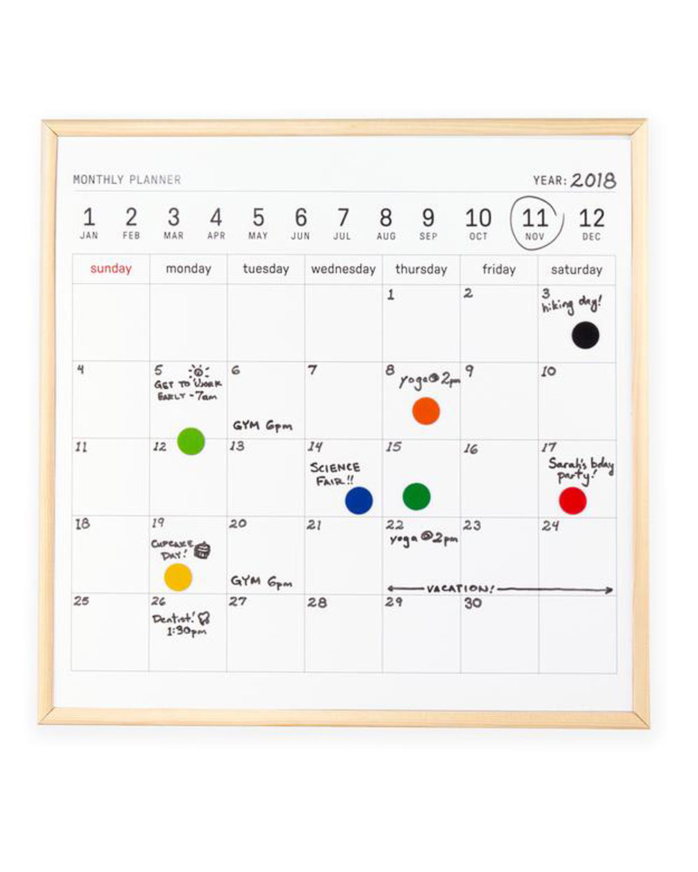 Kikkerland White Board Calendar Large