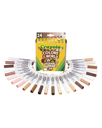 Crayola Colors of the World Washable Markers Pack of 24