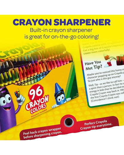 Crayola Crayons Non Peggable Pack of 96