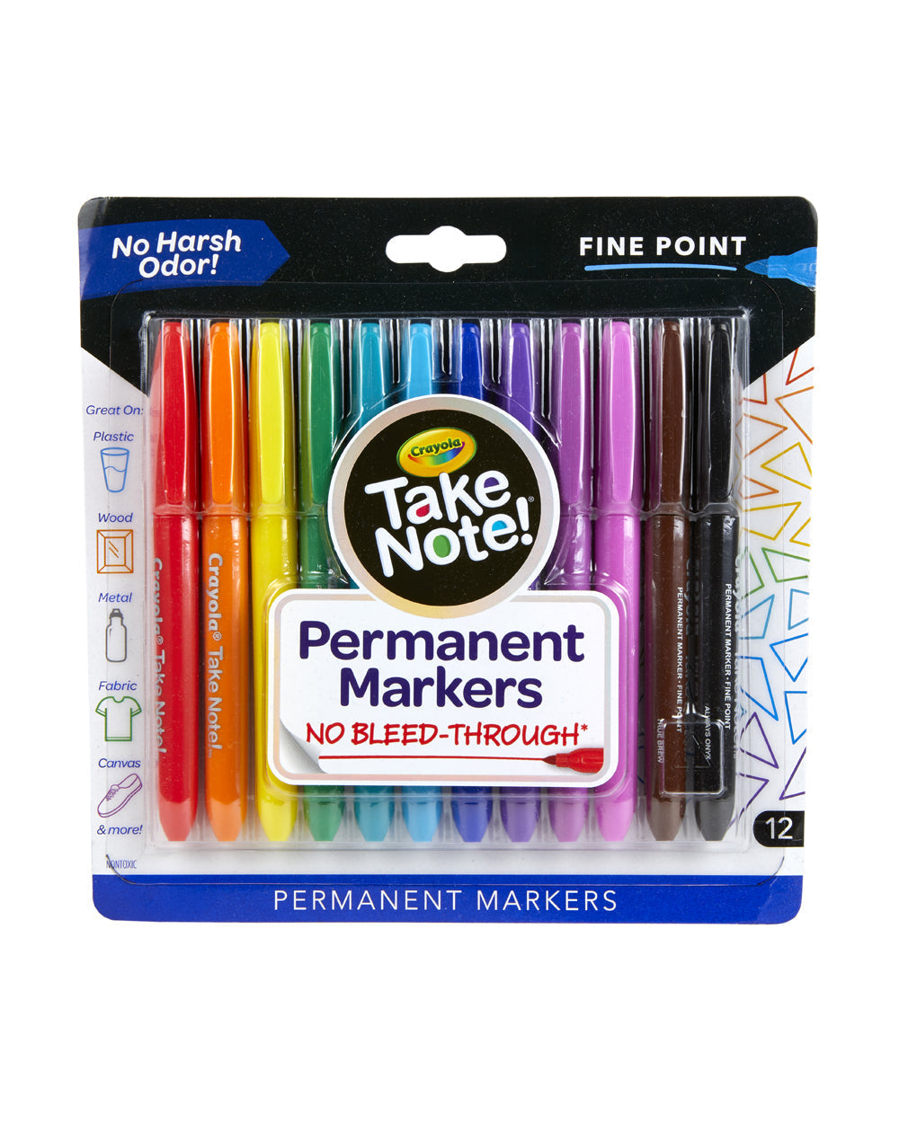 Crayola Permanent Markers WaterBased Pack of 12