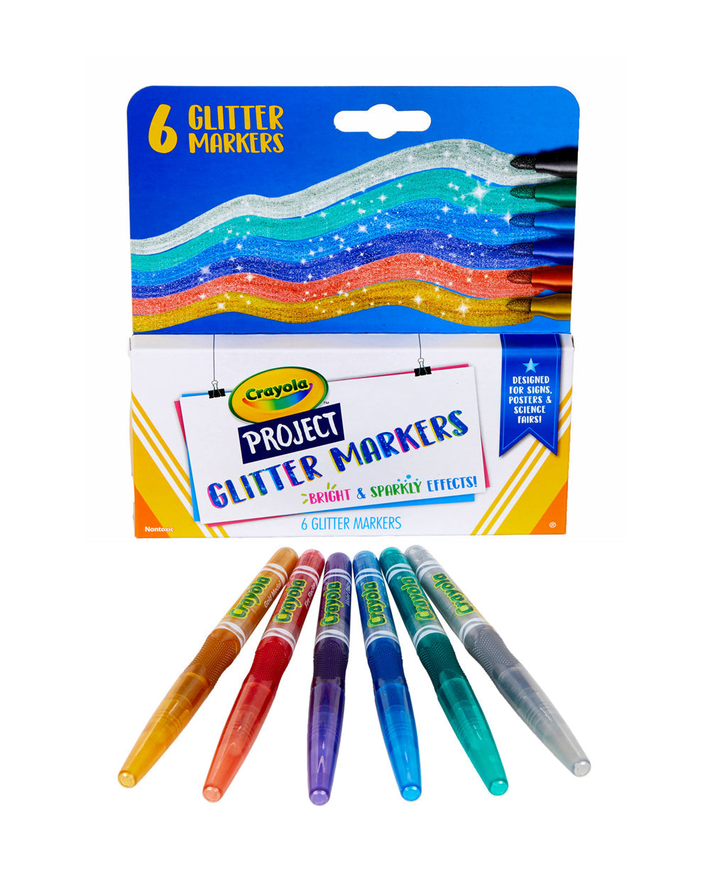 Crayola Glitter Markers Pack of 6