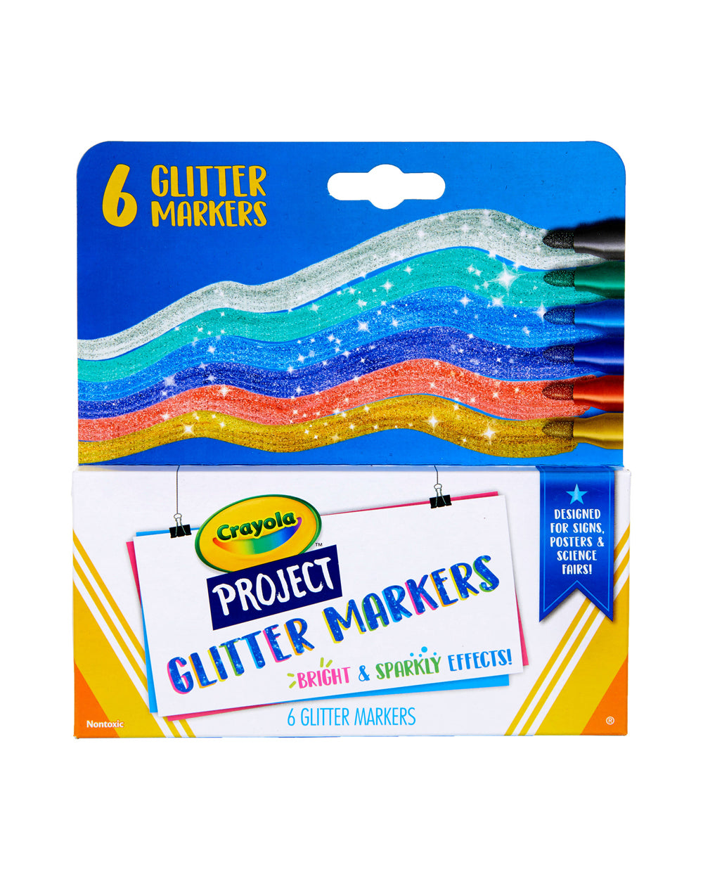 Crayola Glitter Markers Pack of 6