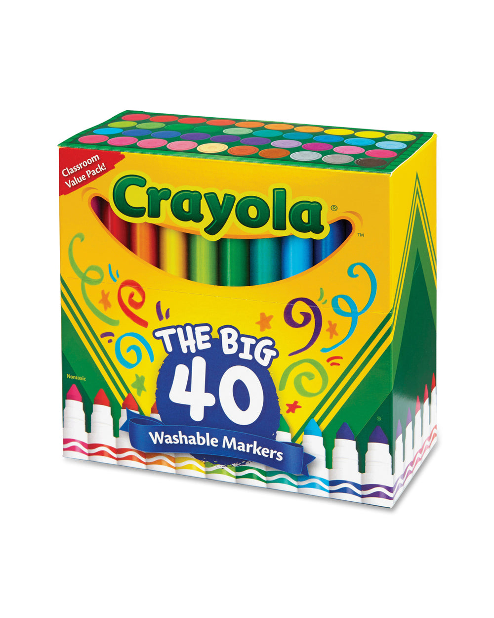 Crayola Ultra Clean Washable Assorted Broad Line Pack of 40