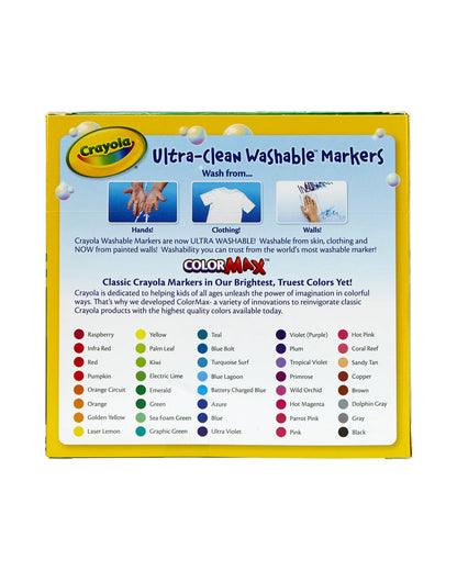 Crayola Ultra Clean Washable Assorted Broad Line Pack of 40