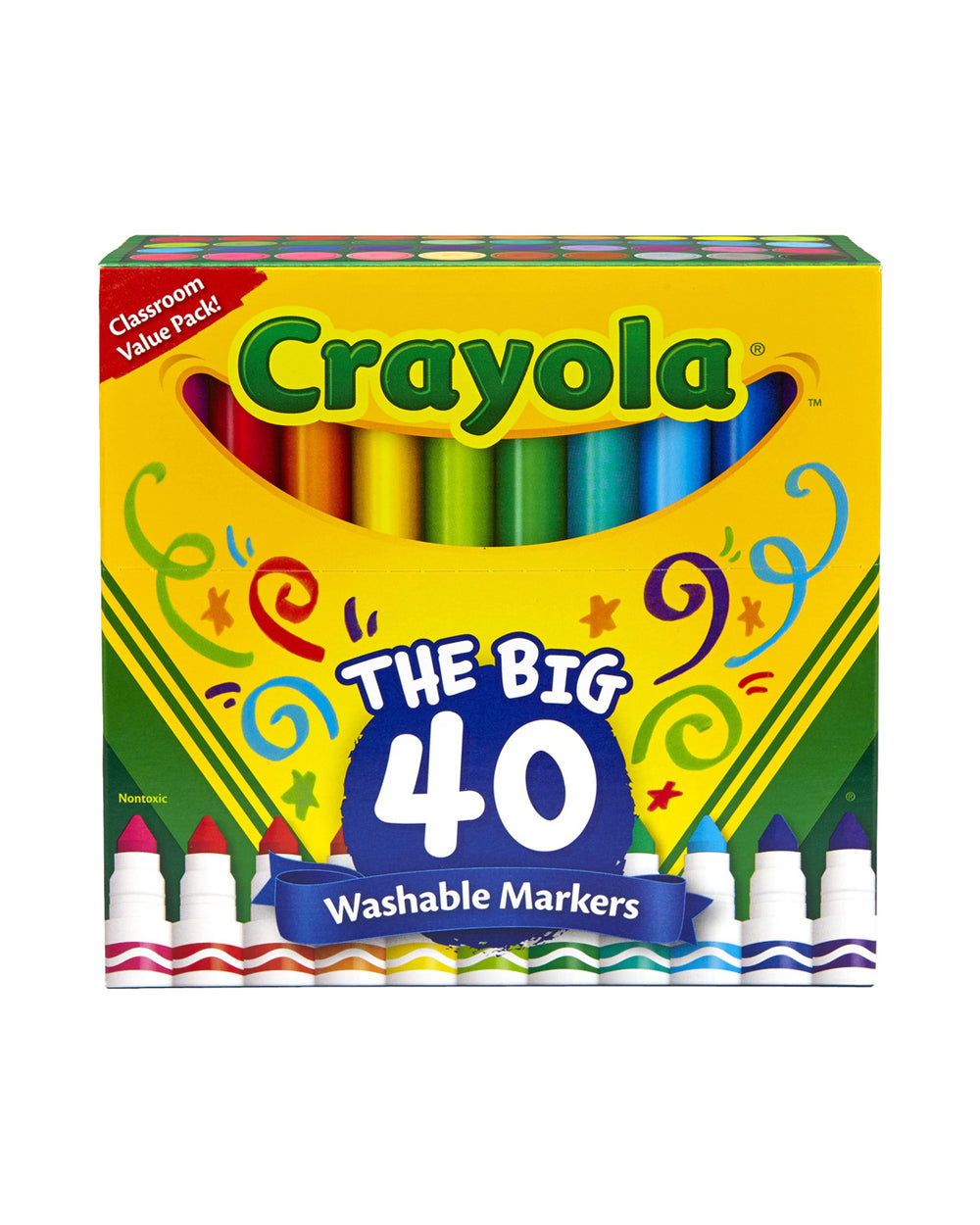 Crayola Ultra Clean Washable Assorted Broad Line Pack of 40