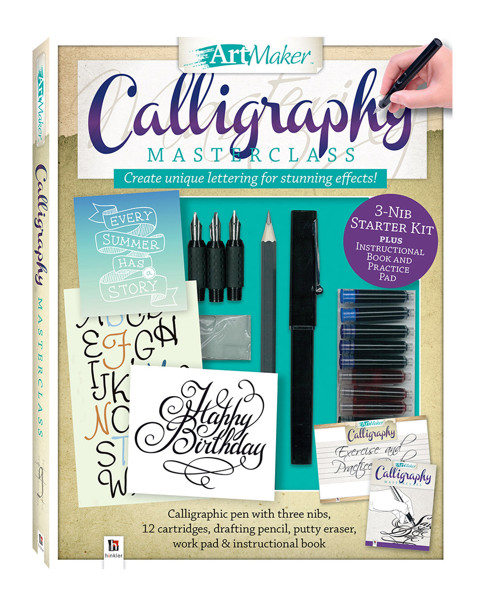 Hinkler Art Maker Calligraphy Masterclass Kit