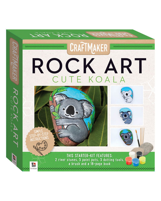 Hinkler Craft Maker Rock Art Mini Kit Cute Koala