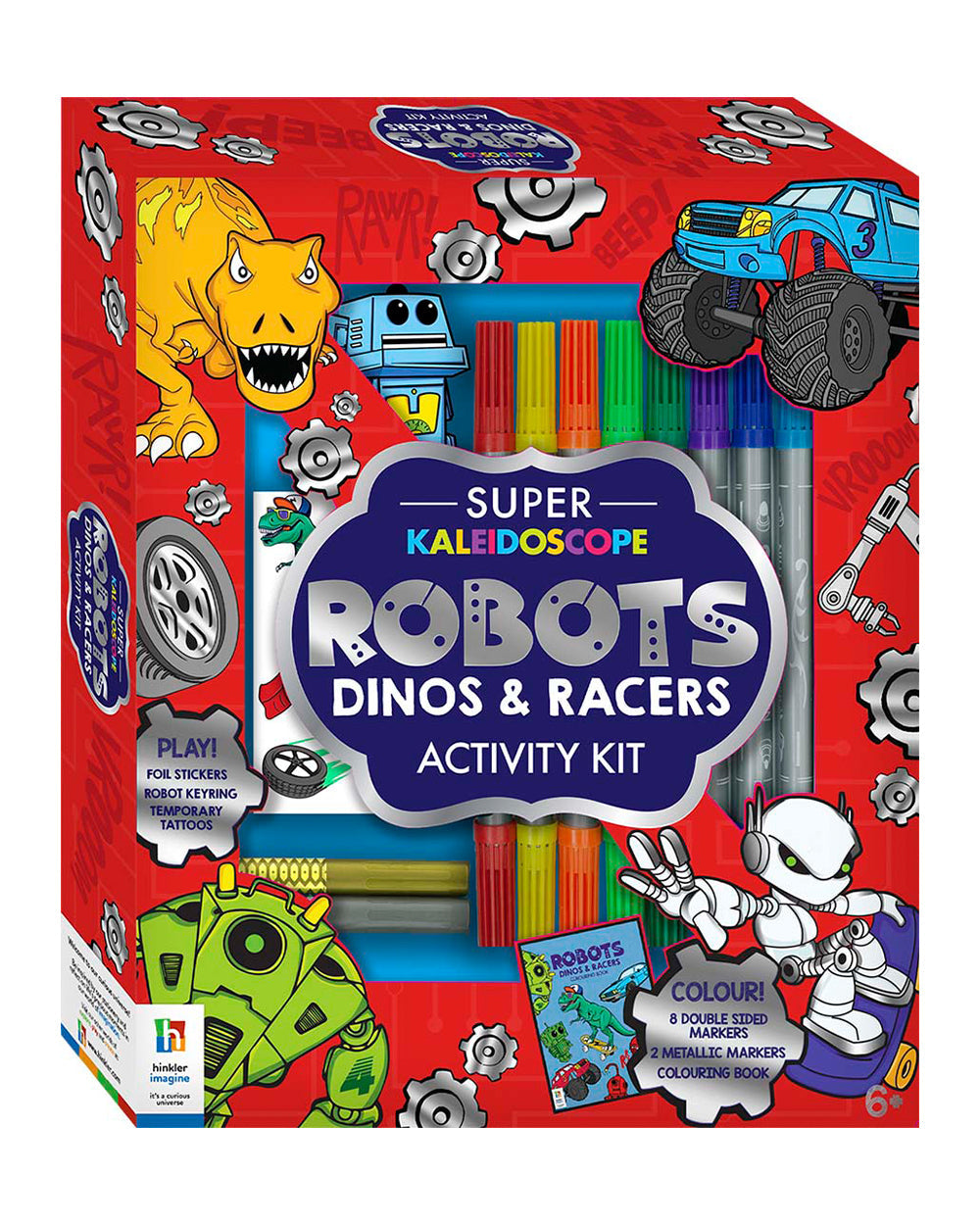 Hinkler Super Kaleidoscope Activity Kit Robots Dinos & Racers