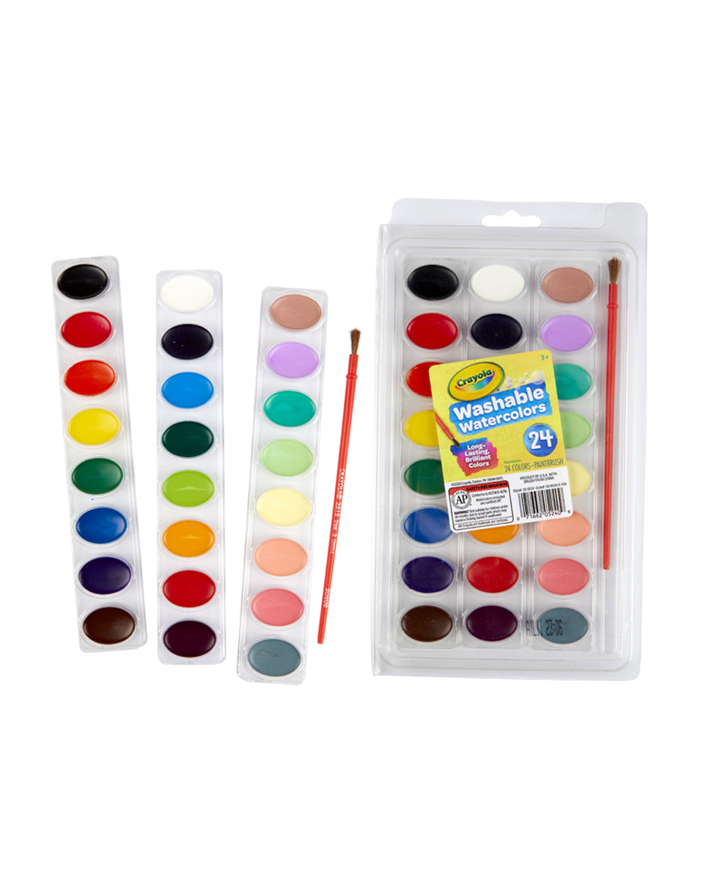 Crayola 24 Pieces Washable Watercolors with Brush