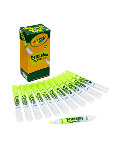 Crayola 12 Count Bulk Set Dual Ended Erasable Highlighter