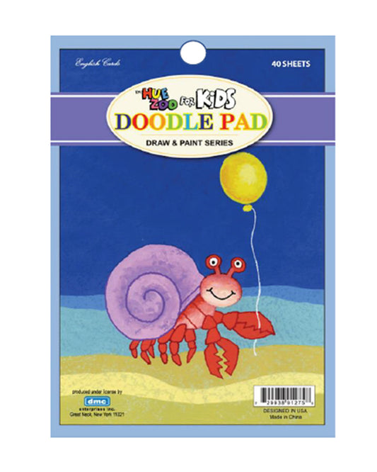 DMC Kids Doodle Pads 40 Blank Sheets Assorted 1 Pack