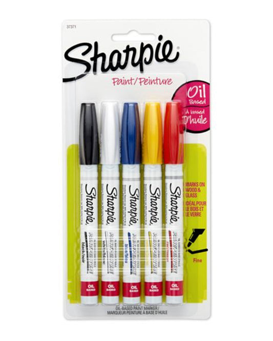Sharpie Oil Based Paint Markers Fine Point Pack of 5